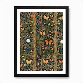 William Morris Butterflies In The Forest Art Print