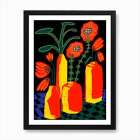 Flowers And Vases Art Print