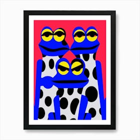 Frogs Abstract Pop Art 3 Art Print