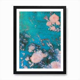 Abstract Turquoise And Pink Art Print