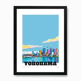 Yokohama Japan 3 Colourful Travel Poster Art Print