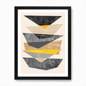 Collage geometric textures 29 Art Print