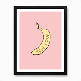 Banana in Pink Art Print