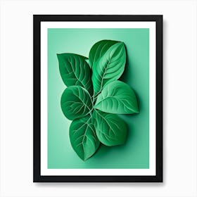 Mint Leaf Vibrant Inspired 2 Art Print