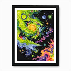 Galaxy Painting Art Print