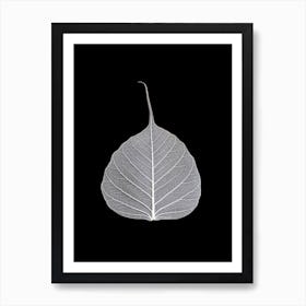 Veins Of Life 2 White Leaf Art Print