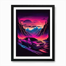 Back To The Future Car Art Print