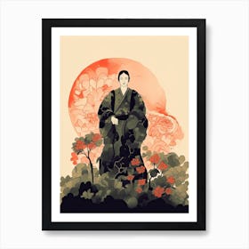 Female Samurai Onna Musha Illustration 15 Art Print