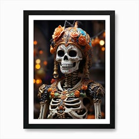 Day Of The Dead Skeleton Art Print