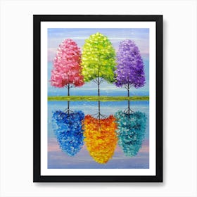 Flowering trees Art Print