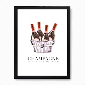 Champagner Poster Weiß Küche Modern von Mercedes Lopez Charro