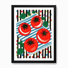 Tomatoes Summer Illustration 8 Art Print