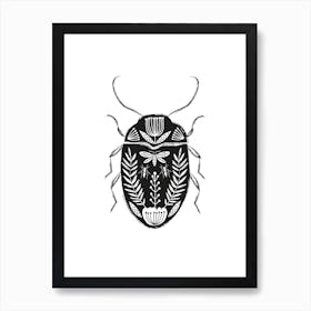 Folk Beetle Art Print