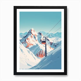 Portillo   Chile, Ski Resort Illustration 0 Simple Style Art Print