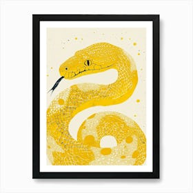 Yellow Snake Art Print
