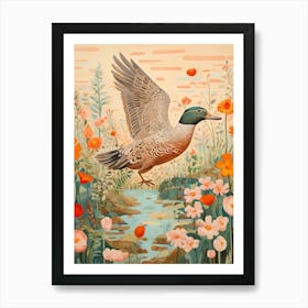 Duck 1 Detailed Bird Painting Art Print