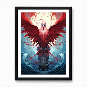 Red Phoenix Art Print