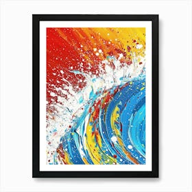 Abstract Of A Colorful Wave Art Print