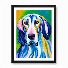 Afghan Hound Fauvist Style Dog Art Print