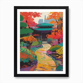  Ryoan Ji Gardens, Japan, Painting 1 Art Print