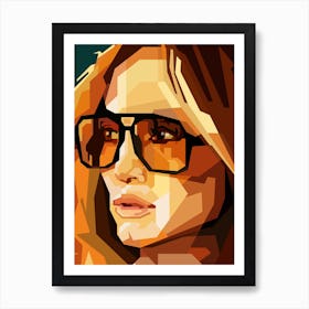 Jennifer Lopez Famous Woman Retro Art Art Print