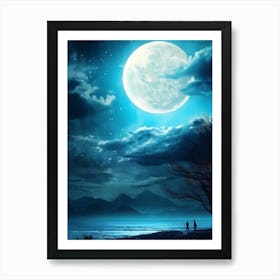 Full Moon In The Sky Art Print