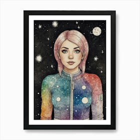 Galaxy Girl Art Print