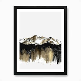 Gold And Black Canvas Print 56 Art Print