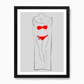 Red Bikini California 2024. Art Print