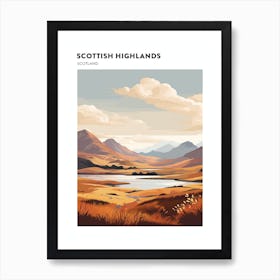 Scottish Highlands Scotland 4 Hiking Trail Landscape Poster Art Print
