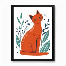 Orange Cat 13 Art Print