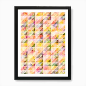 Geometric Triangle Floral Art Print