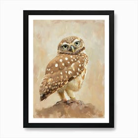 Burrowing Owl Painting 1 Art Print