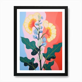 Snapdragon Flower 3 Hilma Af Klint Inspired Pastel Flower Painting Art Print