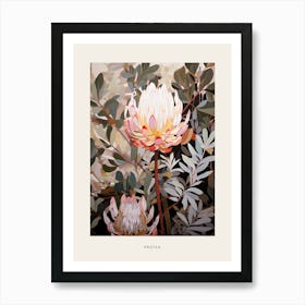 Flower Illustration Protea 5 Poster Art Print