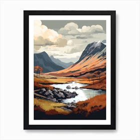 Glen Coe Scotland 1 Hiking Trail Landscape Art Print