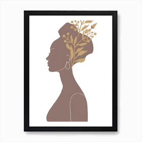 A simple and beautiful artistic image of a beautiful woman in her simplicity Art Print