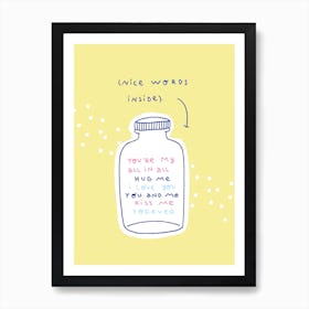 Nice Words Art Print