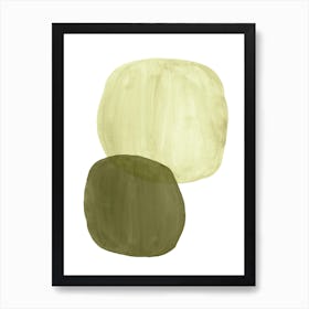 Olive tone abstarct Art Print