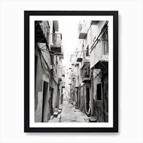 Cinque Terre, Italy, Black And White Photography 1 Art Print