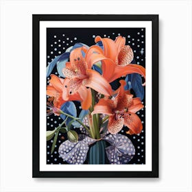 Surreal Florals Amaryllis 2 Flower Painting Art Print