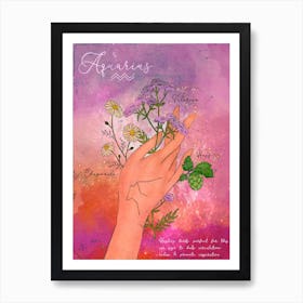 Aquarius Healing Herbs Art Print