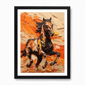 A Horse Painting In The Style Of Impasto 4 Art Print