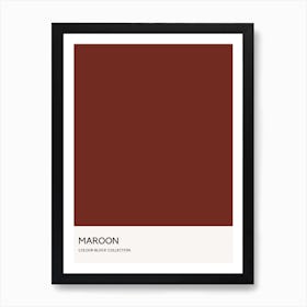Maroon Colour Block Poster Art Print
