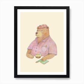 Bear and Honey cocktail Art Print