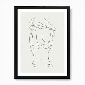 Half naked woman | Lineart, Minimalism, Abstract, Woman, Art, Design, Aesthetic, Modern, Figure, Fashion, Sketch, Contemporary Art Print