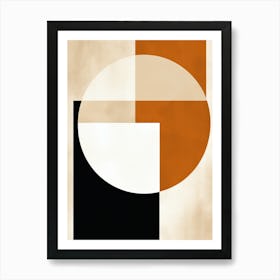 Beige Geometric Noir, Bauhaus Art Print