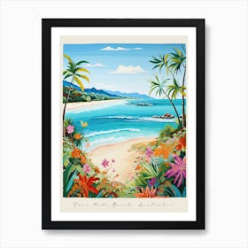 Poster Of Four Mile Beach, Australia, Matisse And Rousseau Style 2 Art Print