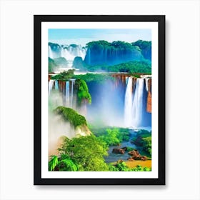 Iguacu Falls Of The North, Brazil Majestic, Beautiful & Classic (2) Art Print