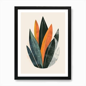 Snake Plant Minimalist Illustration 2 Art Print